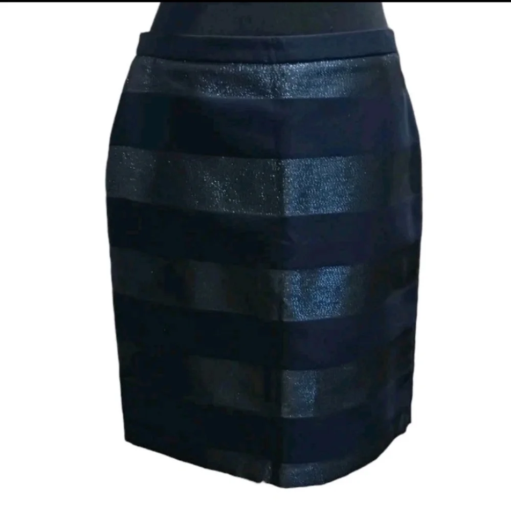 Tommy Hilfiger Metallic Stripe Pencil Skirt